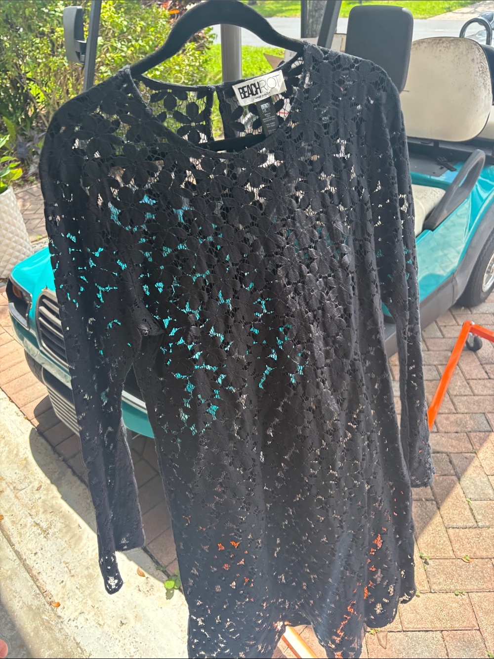 Beach Riot Black Long-Sleeve Lace Tunic